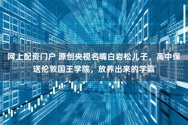 网上配资门户 原创央视名嘴白岩松儿子，高中保送伦敦国王学院，放养出来的学霸