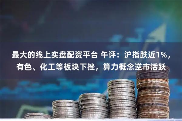 最大的线上实盘配资平台 午评：沪指跌近1%，有色、化工等板块下挫，算力概念逆市活跃