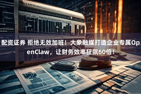 配资证券 拒绝无效加班！大象融媒打造企业专属OpenClaw，让财务效率狂飙60倍！